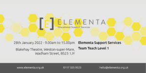 Team Teach - Level 1 (Open Course) - Weston-super-Mare @ Blakehay Theatre, Weston-super-Mare, BS23 1JY