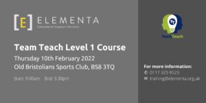 Team Teach - Level 1 (Open Course) - Bristol @ Old Bristolians Sports Club, Bristol, BS3 8TQ