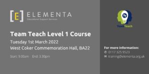 Team Teach - Level 1 (Open Course) - Somerset @ West Coker Commemoration Hall, Yeovil, BA22 9AL